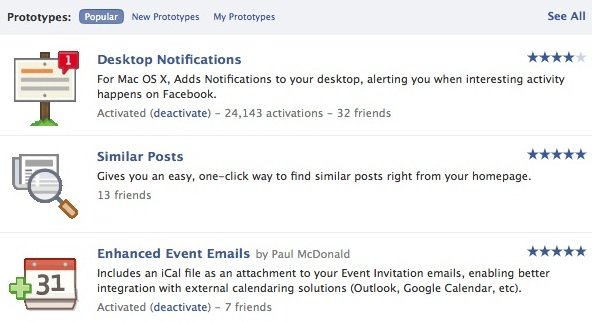 Facebook Prototypes