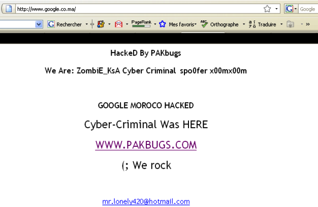 Google Morocco Hacked