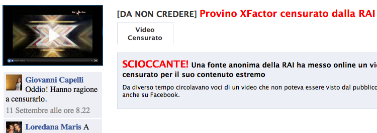 Provini XFactor Censurati Rai